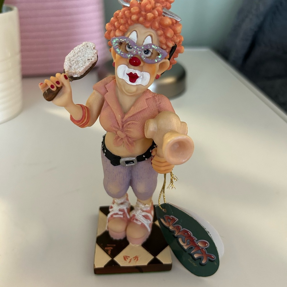 Slapstix Colorful Clown Figurine Hair Stylist